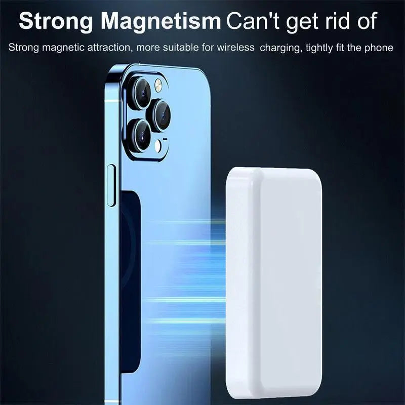 XMWUS 5000Mah Magnetic Power Bank, Wireless Portable Charger for Iphone 12-17 Series, Compatible with Magsafe Cases