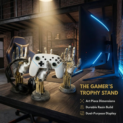 Cyberpunk Asura Vinyl Mechanical Hand Figurine - Collectible Figure Decor, Figurines for Adults, Decorative Home Ornament, Standalone Unit, Unisex Gaming Console Accessory, Game Controller Stand, Key Holder, Boyfriend Gift,Sohochic