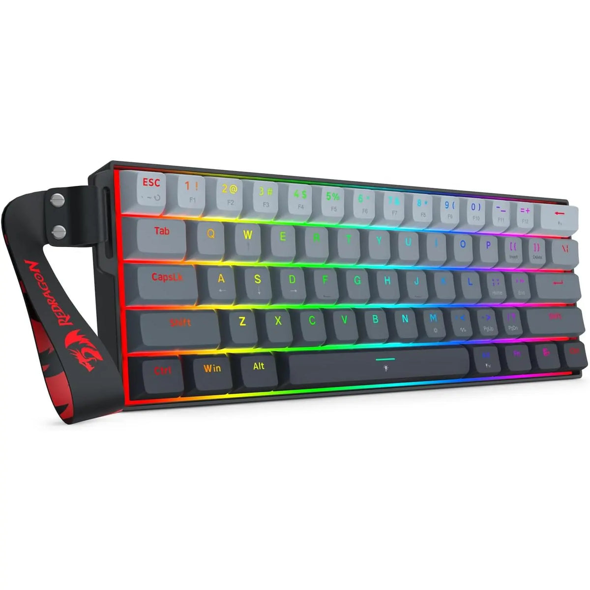 Redragon K617 HE Wired Hall-Effect Rapid Trigger Magnetic Gaming Keyboard - 8K Polling, Adjustable Actuation, 61-Keys Design for More Aim Room, Swap-Ready Mod Socket, RGB Pro Software Supported, for PC Gamers