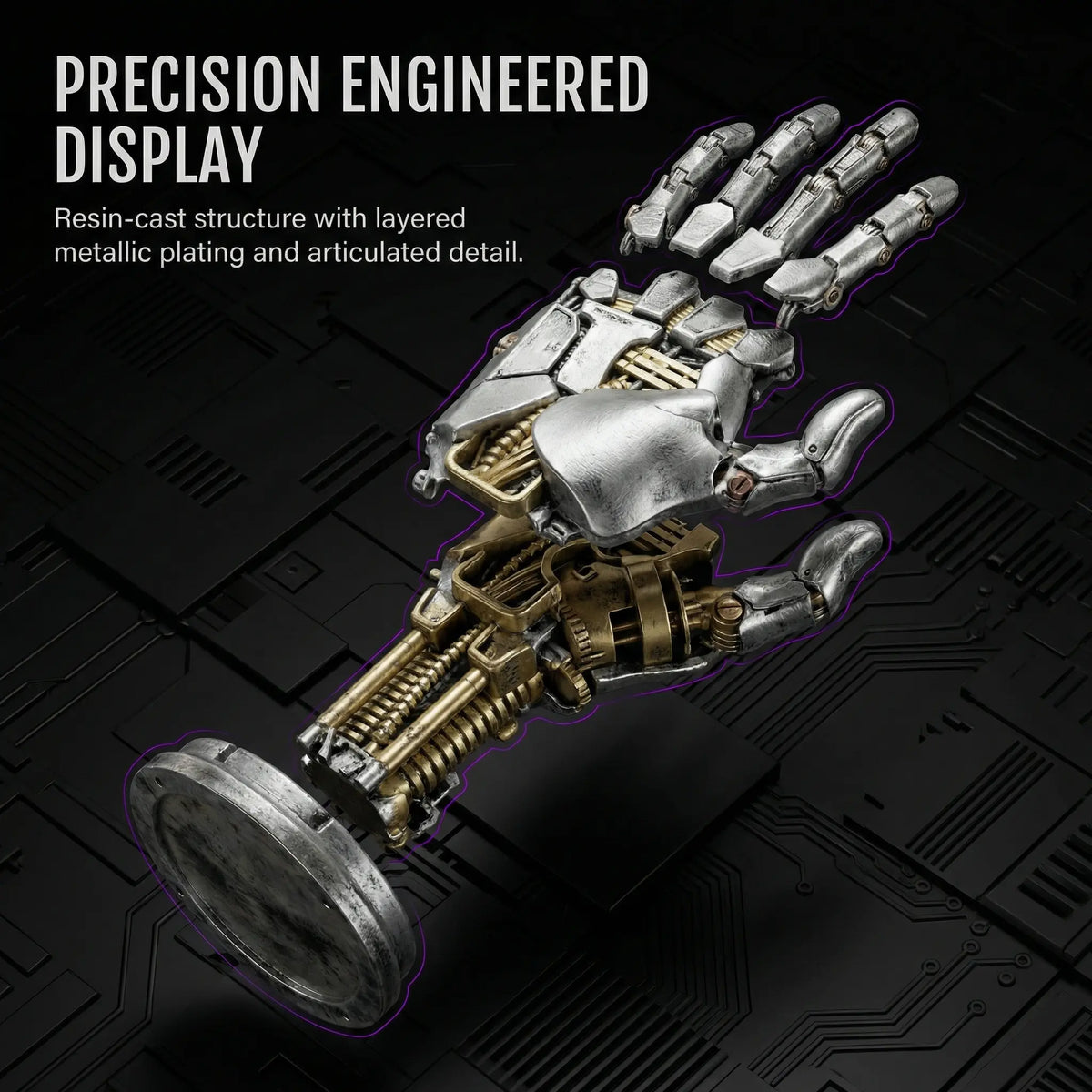 Cyberpunk Asura Vinyl Mechanical Hand Figurine - Collectible Figure Decor, Figurines for Adults, Decorative Home Ornament, Standalone Unit, Unisex Gaming Console Accessory, Game Controller Stand, Key Holder, Boyfriend Gift,Sohochic