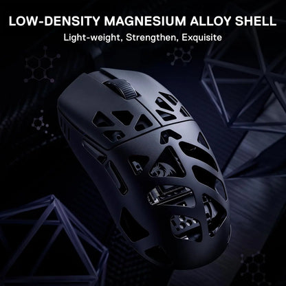 Redragon M997 3-Mode Wireless Lightweight Gaming Mouse - Magnesium Alloy Shell, High Precision, Long-Lasting, Remappable Keys, 0-Delay Cable-Free, Ergo Grip, Ergonomic Body Comfort, Gaming Accessories, Computer Game Hardware