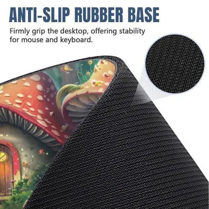 Narut0 Manga Collage Mouse Pad - Black & White Anime Desk Mat 3Mm Neoprene Anti-Slip Backing Customizable Sizes 12"X18" 12"X22" 32"X16"