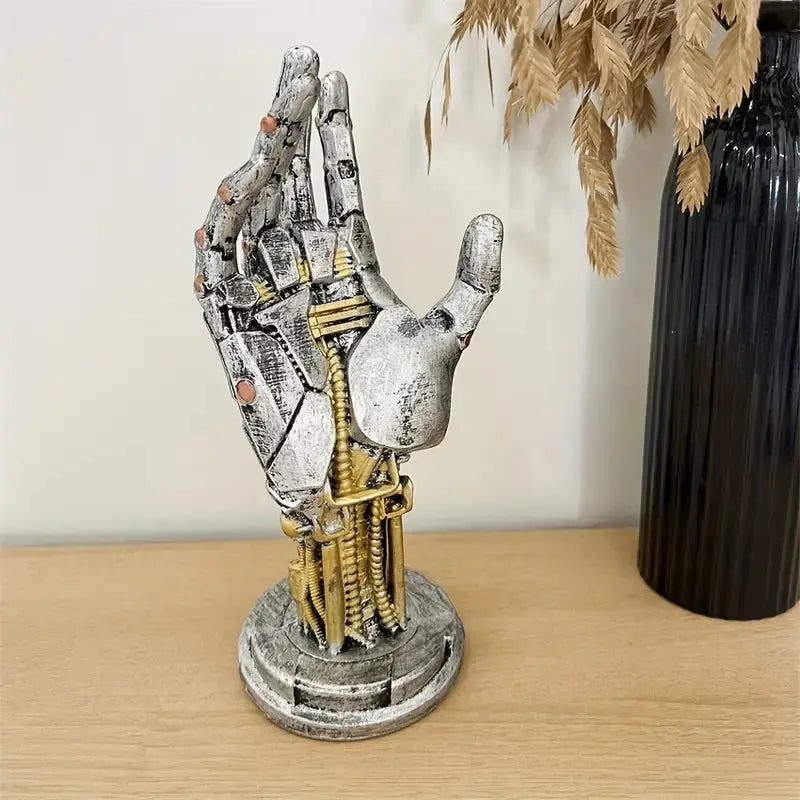 Cyberpunk Asura Vinyl Mechanical Hand Figurine - Collectible Figure Decor, Figurines for Adults, Decorative Home Ornament, Standalone Unit, Unisex Gaming Console Accessory, Game Controller Stand, Key Holder, Boyfriend Gift,Sohochic