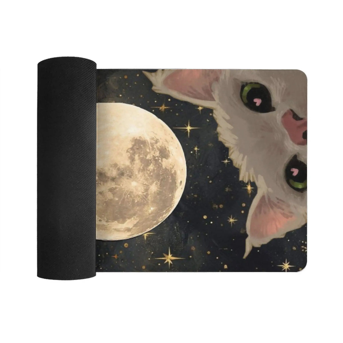 Cute Cat Gaming Mouse Pad Large 31.5 X 15.75In Topographic Keyboard Mousepad for Non-Slip Base and Stitched Edge, Extended Desk Pad XL Desk Mat