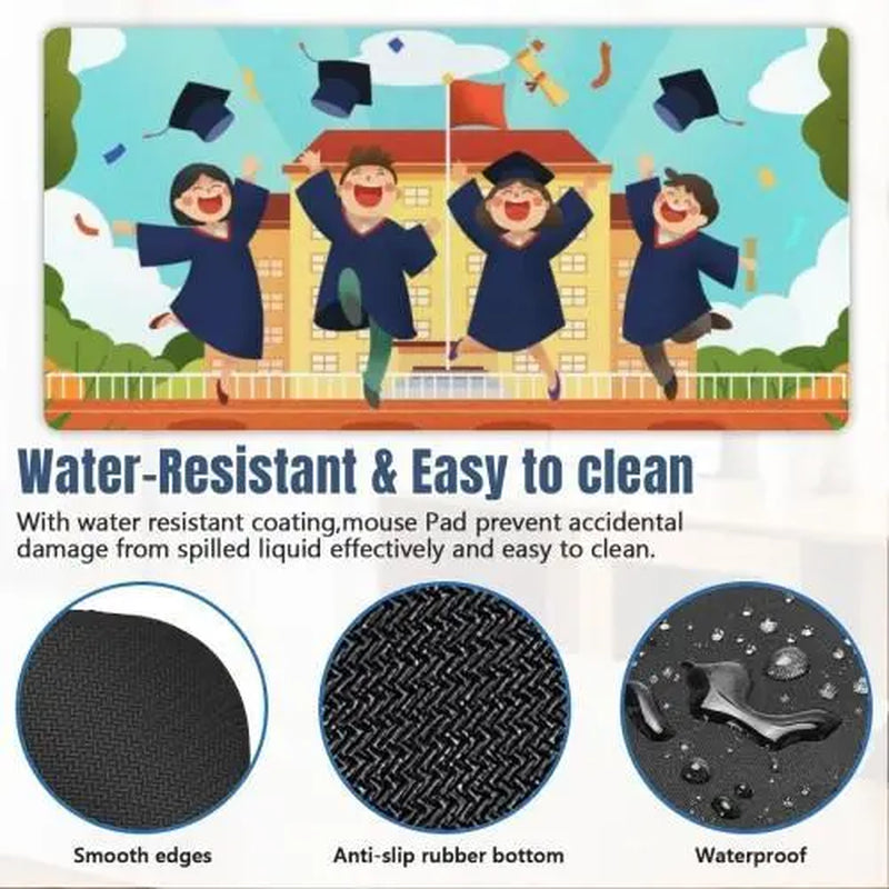 Narut0 Manga Collage Mouse Pad - Black & White Anime Desk Mat 3Mm Neoprene Anti-Slip Backing Customizable Sizes 12"X18" 12"X22" 32"X16"