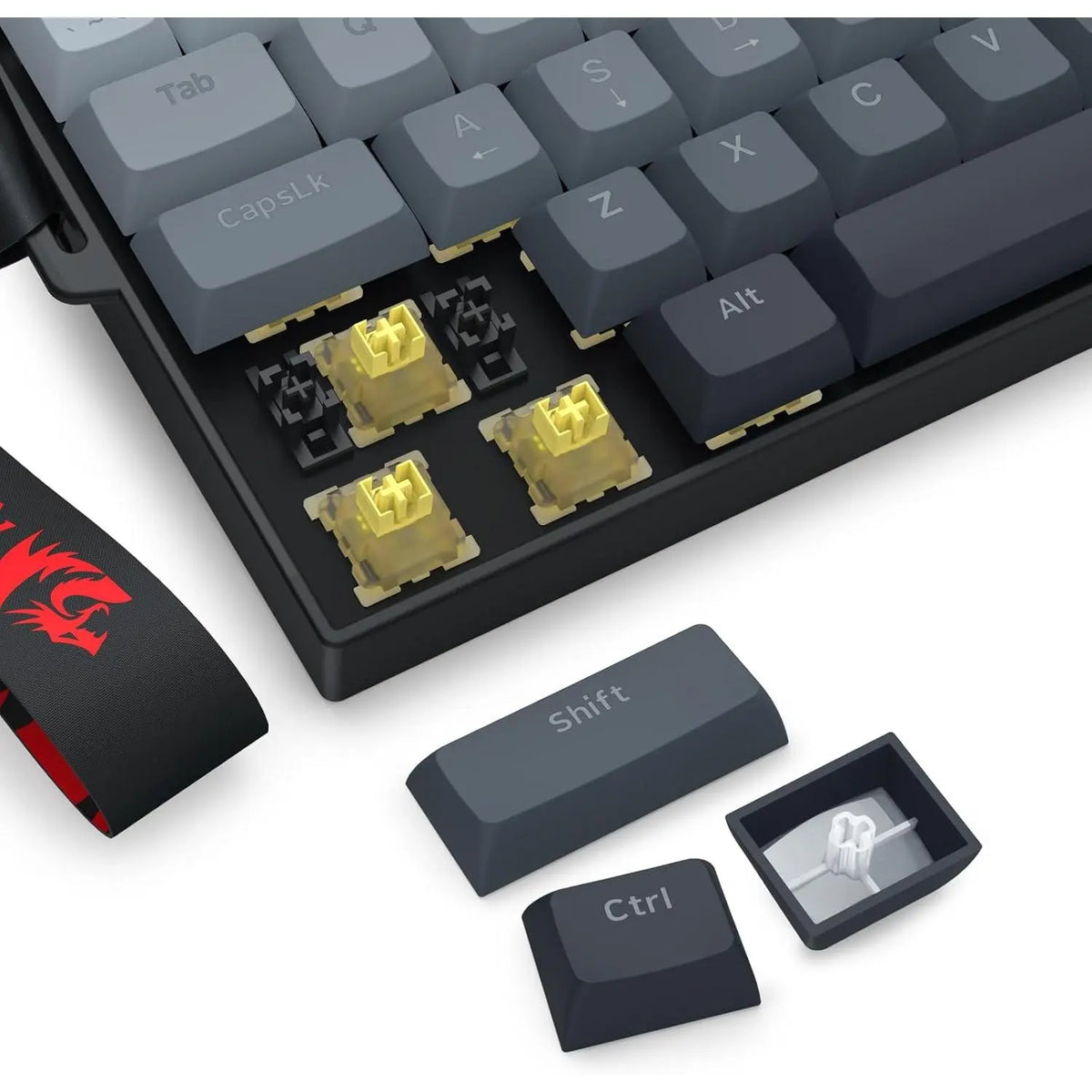 Redragon K617 HE Wired Hall-Effect Rapid Trigger Magnetic Gaming Keyboard - 8K Polling, Adjustable Actuation, 61-Keys Design for More Aim Room, Swap-Ready Mod Socket, RGB Pro Software Supported, for PC Gamers