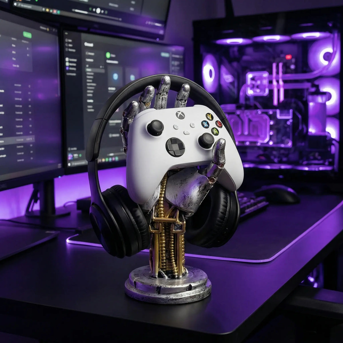 Cyberpunk Asura Vinyl Mechanical Hand Figurine - Collectible Figure Decor, Figurines for Adults, Decorative Home Ornament, Standalone Unit, Unisex Gaming Console Accessory, Game Controller Stand, Key Holder, Boyfriend Gift,Sohochic